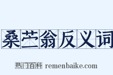 桑苎翁反义词是什么意思的图片